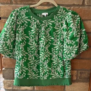 Yoy Women's Green Floral Blouse